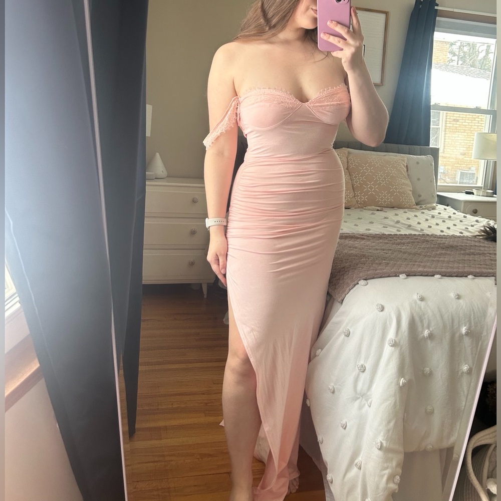 Lucy in the Sky Strapless Pink Dress